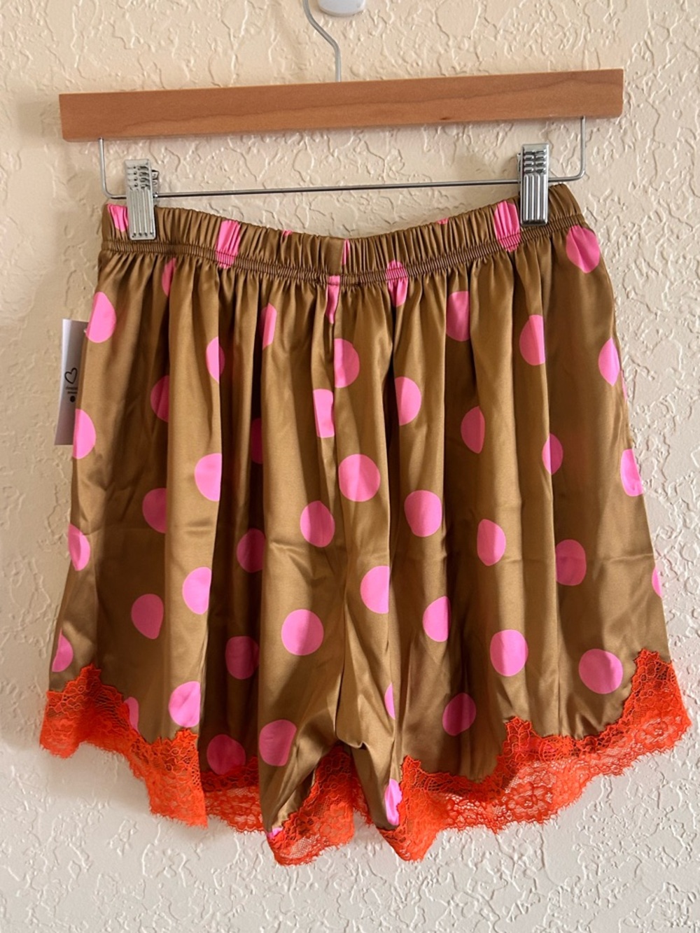 NWT Burnt Toast satin & lace shorts - Picture 6 of 7